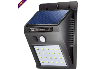 Black Solar Security Led Night Light