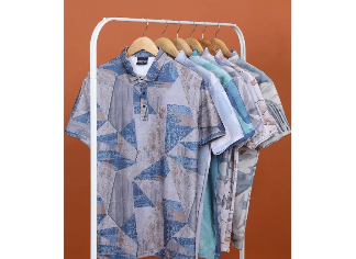 Collar half sleeve collar & cuff T-Shirt