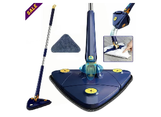 360 c Rotatable Mop Triangle  Mop With Long Handle